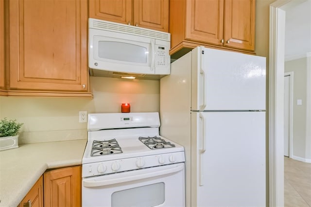 kitchen with white appliances