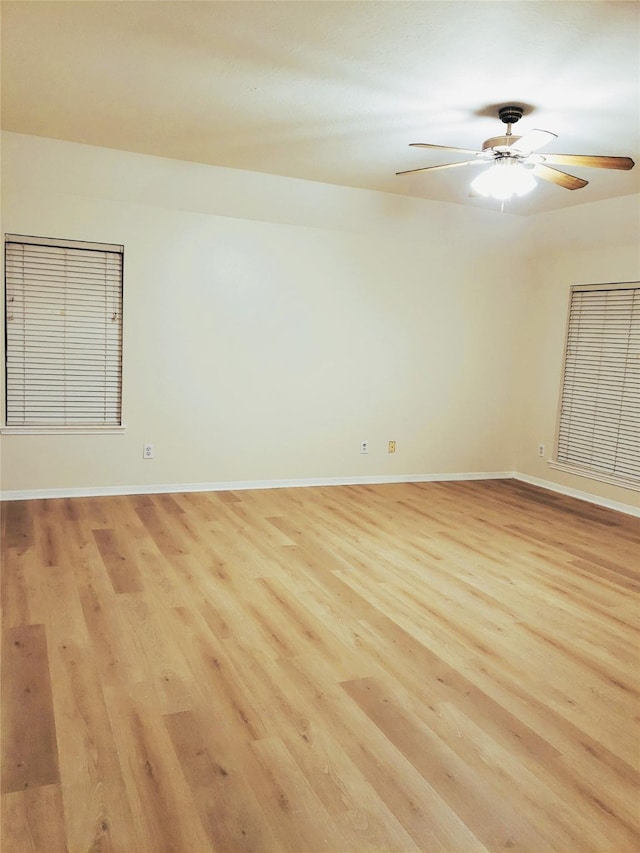 empty room featuring light hardwood / wood-style flooring