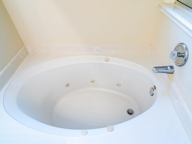 interior details with a tub