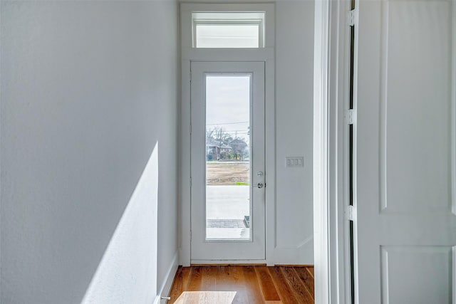 entryway with light hardwood / wood-style flooring