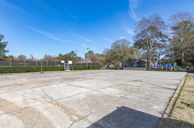 exterior space featuring a playground