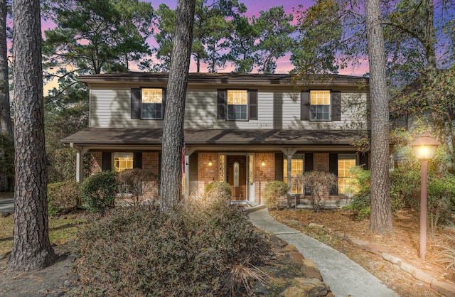 view of front of property featuring a porch