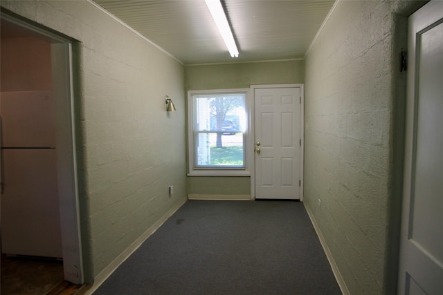 hall with crown molding