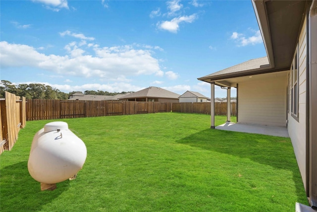 view of yard with a patio area