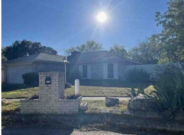 view of front facade with a garage