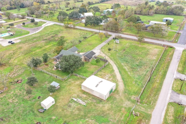 drone / aerial view featuring a rural view