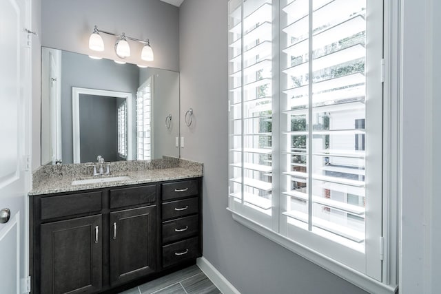 bathroom with a wealth of natural light and vanity