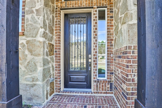 view of doorway to property