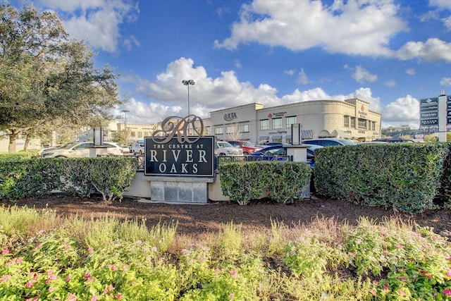 view of community sign