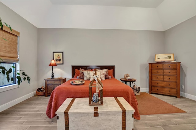 bedroom with a tray ceiling