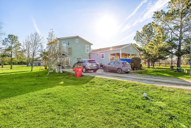 exterior space featuring a yard