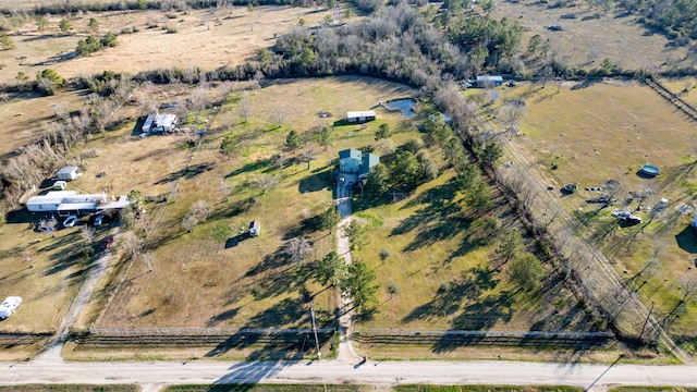 aerial view with a rural view