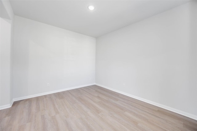 empty room featuring light hardwood / wood-style floors