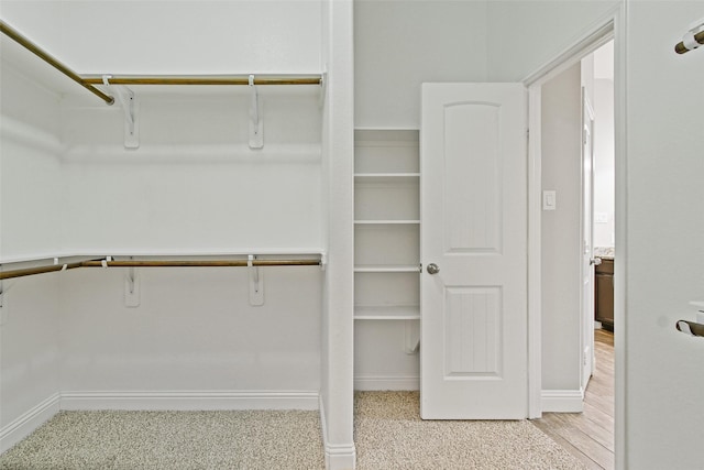 view of walk in closet