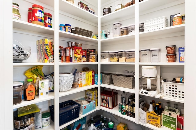 view of pantry