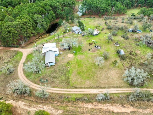 bird's eye view with a rural view