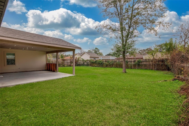 view of yard featuring a patio area