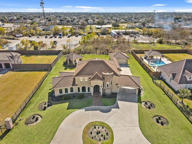 birds eye view of property