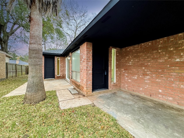 exterior space with a patio area