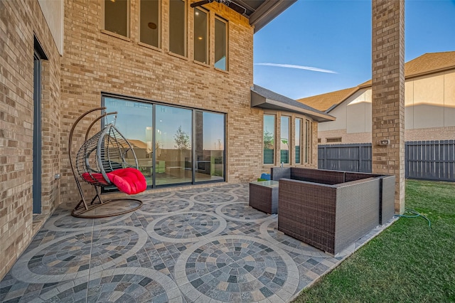 view of patio / terrace with an outdoor hangout area