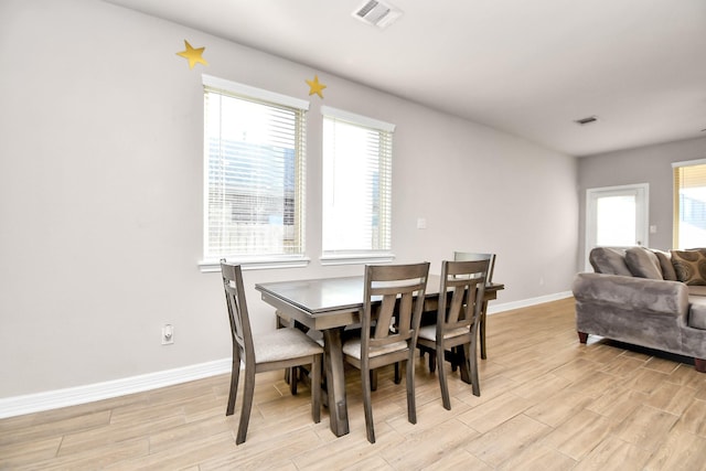 view of dining area