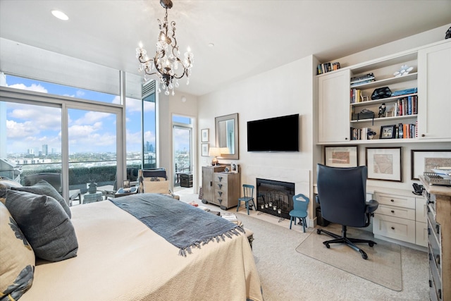 2727 Kirby Dr Unit 13C, Houston, TX 77098 - bedroom with a chandelier