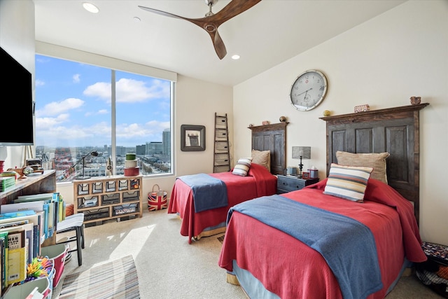 2727 Kirby Dr Unit 13C, Houston, TX 77098 - carpeted bedroom featuring ceiling fan