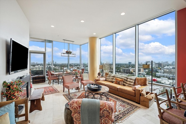 2727 Kirby Dr Unit 13C, Houston, TX 77098 - living room with a wall of windows