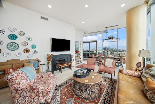 2727 Kirby Dr Unit 13C, Houston, TX 77098 - living room with floor to ceiling windows