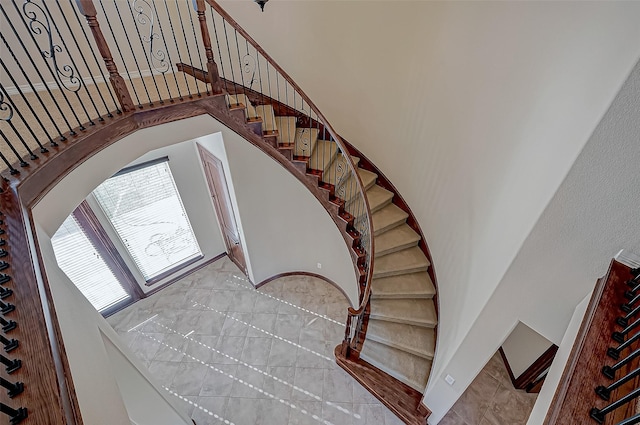 entrance foyer with a towering ceiling