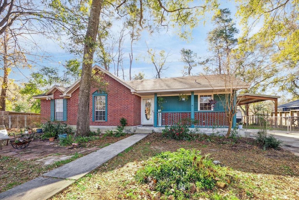 view of front of house with a porch