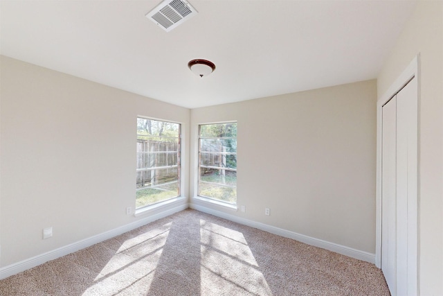 view of carpeted empty room