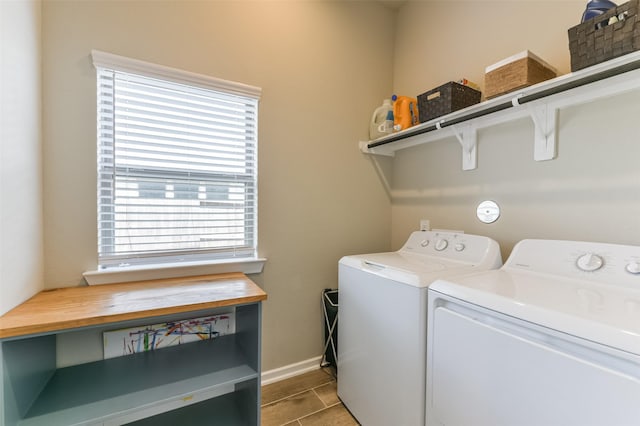 washroom with separate washer and dryer