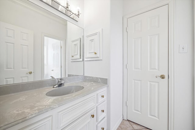 4505 Mimosa Dr, Bellaire, TX 77401 - bathroom with tile patterned flooring and vanity