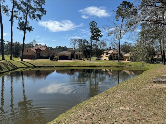 property view of water with a residential view