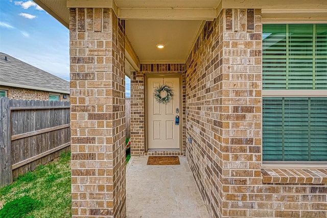 view of doorway to property