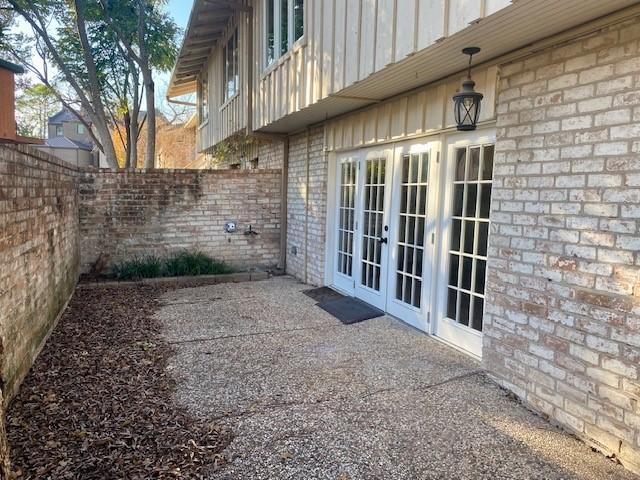 view of patio with french doors