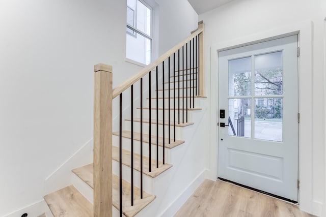 entryway featuring light hardwood / wood-style floors