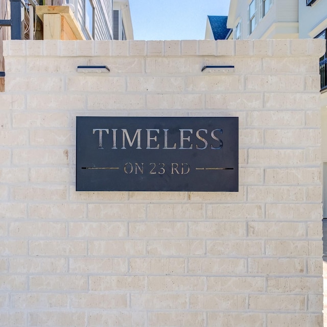 view of community sign