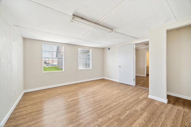 interior space with light hardwood / wood-style flooring