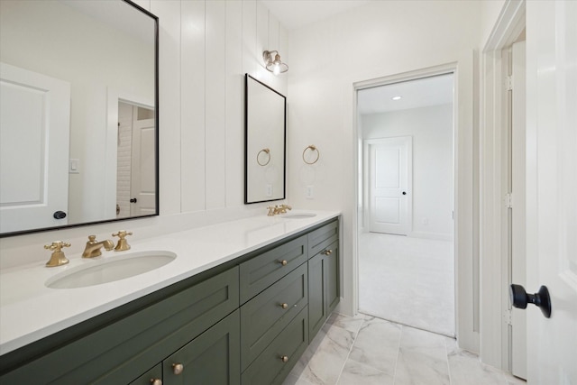 bathroom featuring vanity