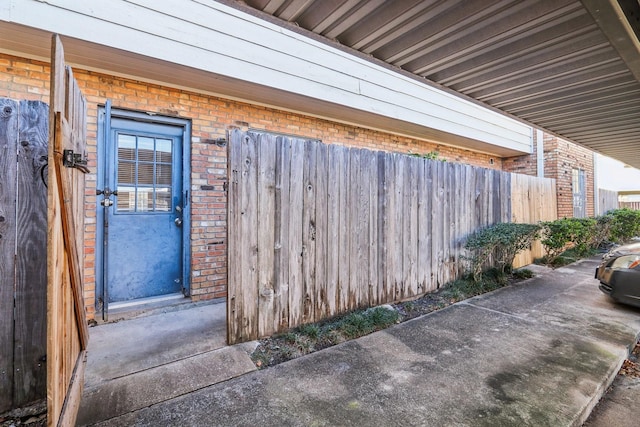 view of doorway to property