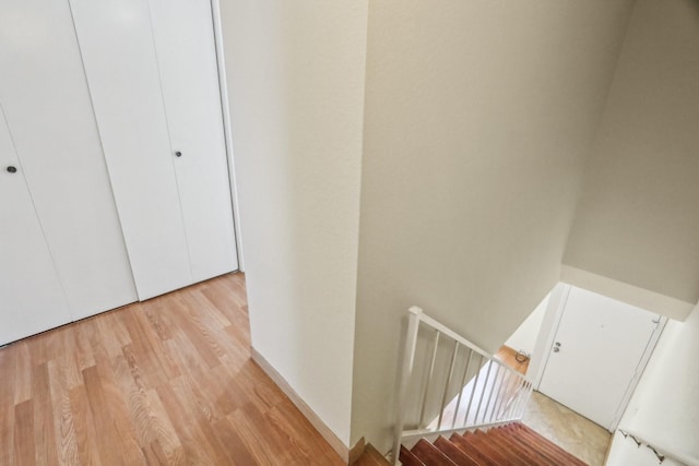 hall featuring light wood-type flooring