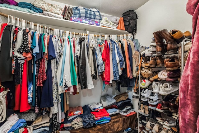 view of walk in closet