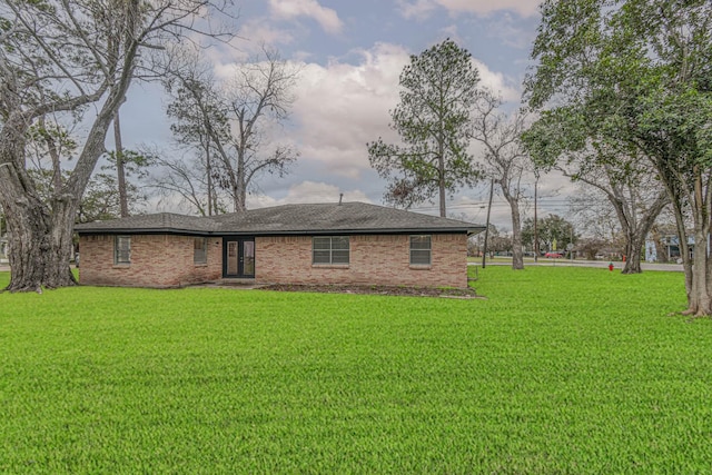 view of property exterior with a yard