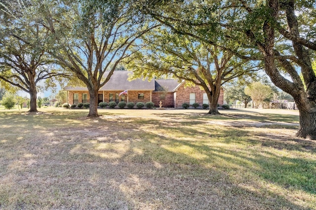 view of front of house featuring a front yard