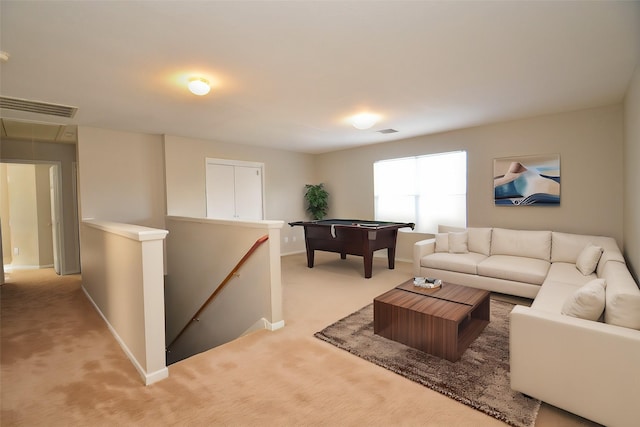 view of carpeted living room