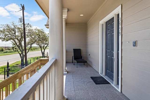 balcony with covered porch