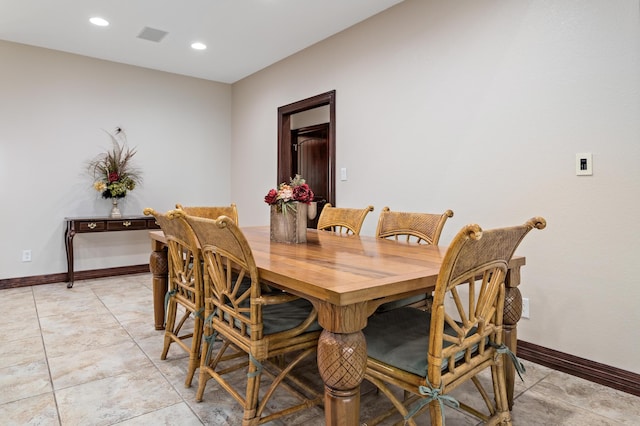 view of dining area