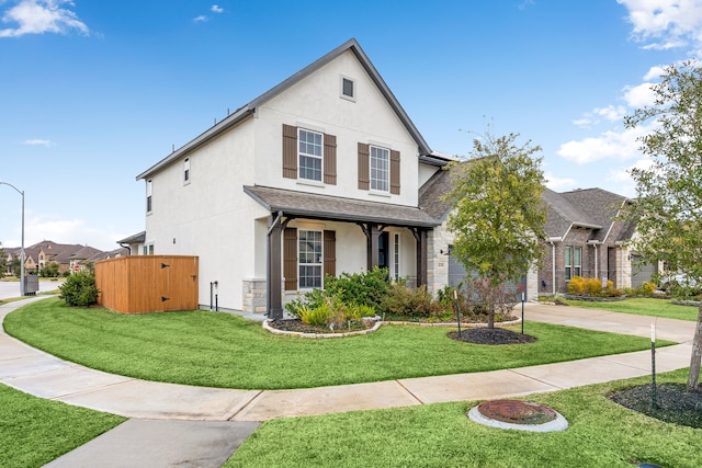 view of property with a front yard